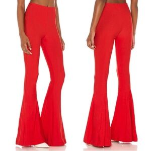 Selkie high waisted flare bell bottoms in vamp red